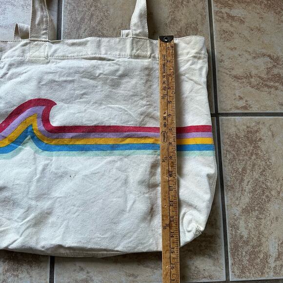 Madewell Insider Canvas Tote With Rainbow Wave‎ 19.5" x 16.75" - Picture 10 of 10